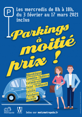À Metz Métropole, profitez des parkings à moitié prix le mercredi !